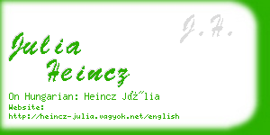 julia heincz business card